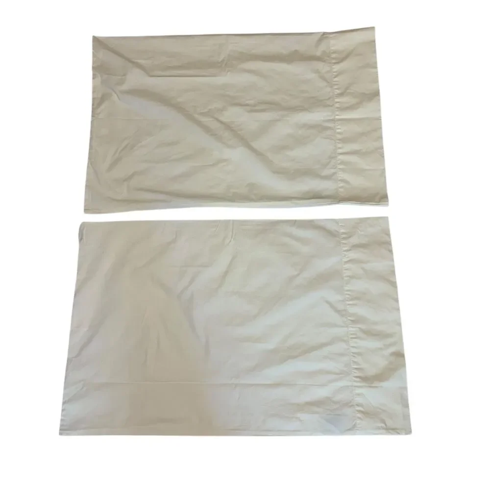 Restoration Hardware Cream Italian Vintage Washed Standard Pillowcase Set of 2